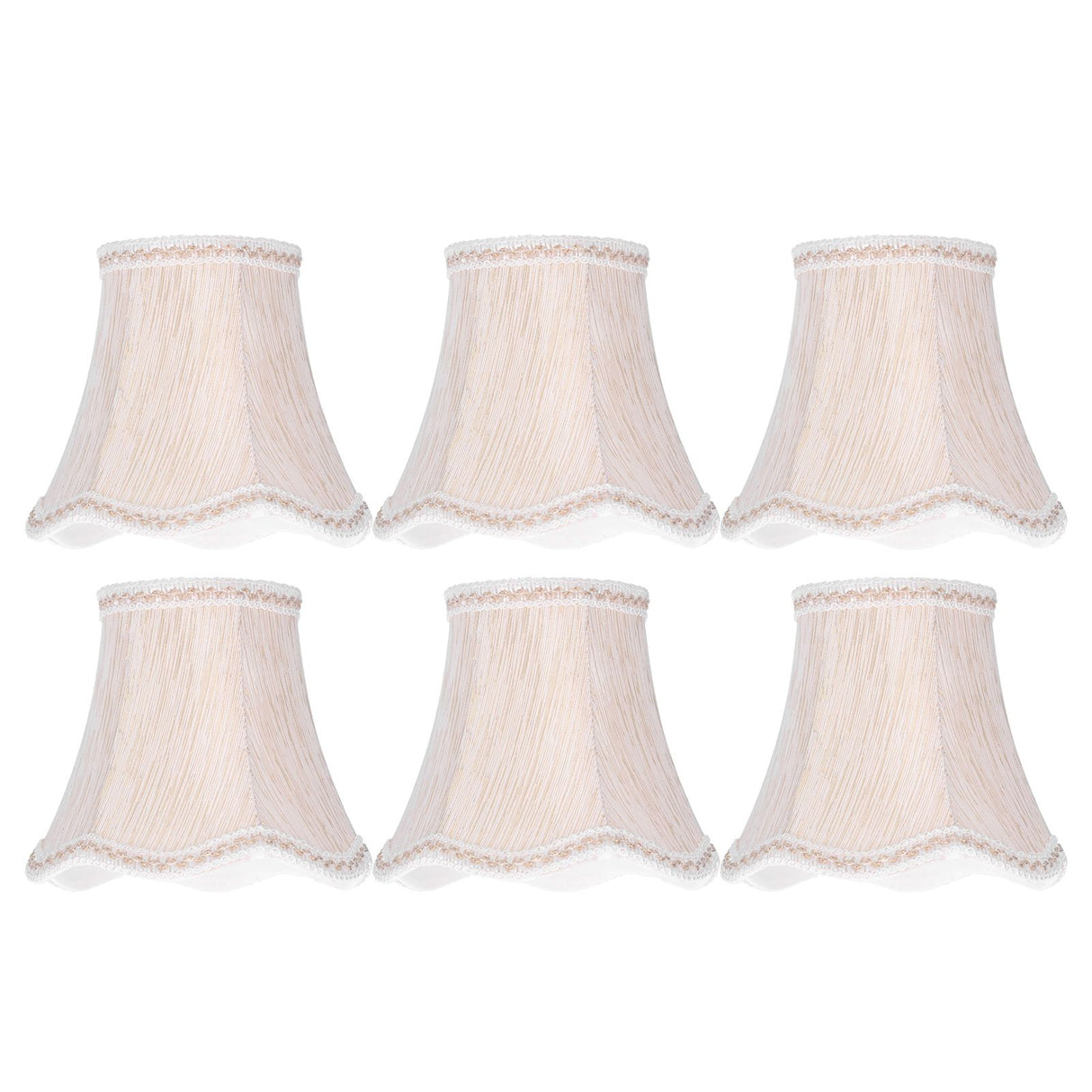 6Pcs European Style Lampshade Cloth Lamp Shade Chandelier Wall Light Cloth Cover for Lighting