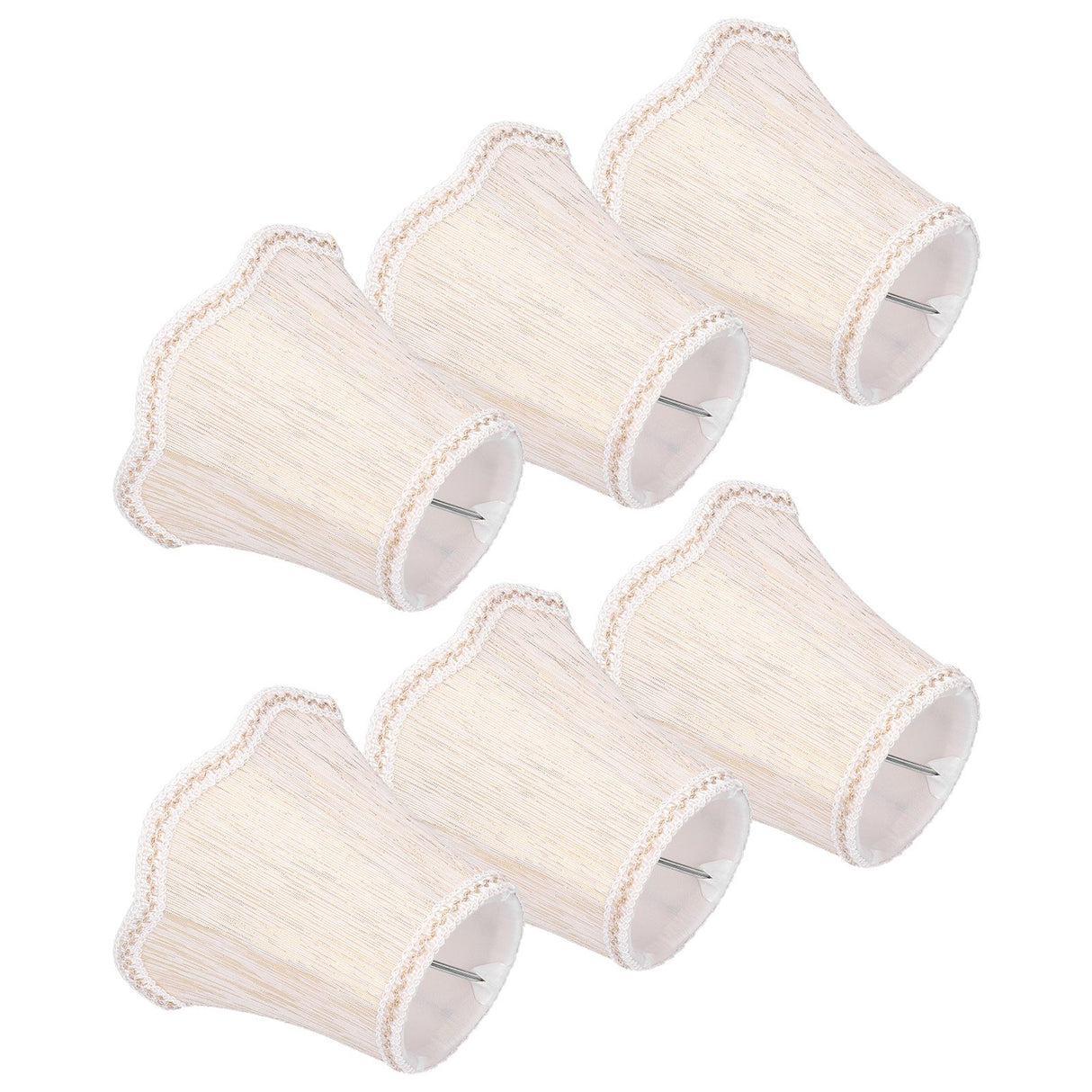 6Pcs European Style Lampshade Cloth Lamp Shade Chandelier Wall Light Cloth Cover for Lighting