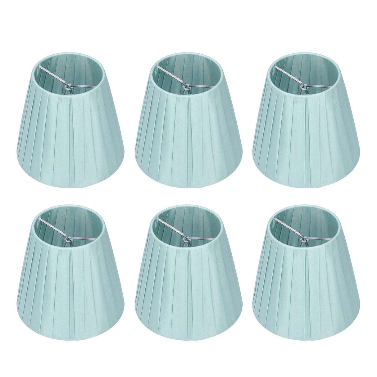 6Pcs Fabric Lampshade Chandelier Shade Wall Light Cover Clamp Mount for Small A B C F P Bulb