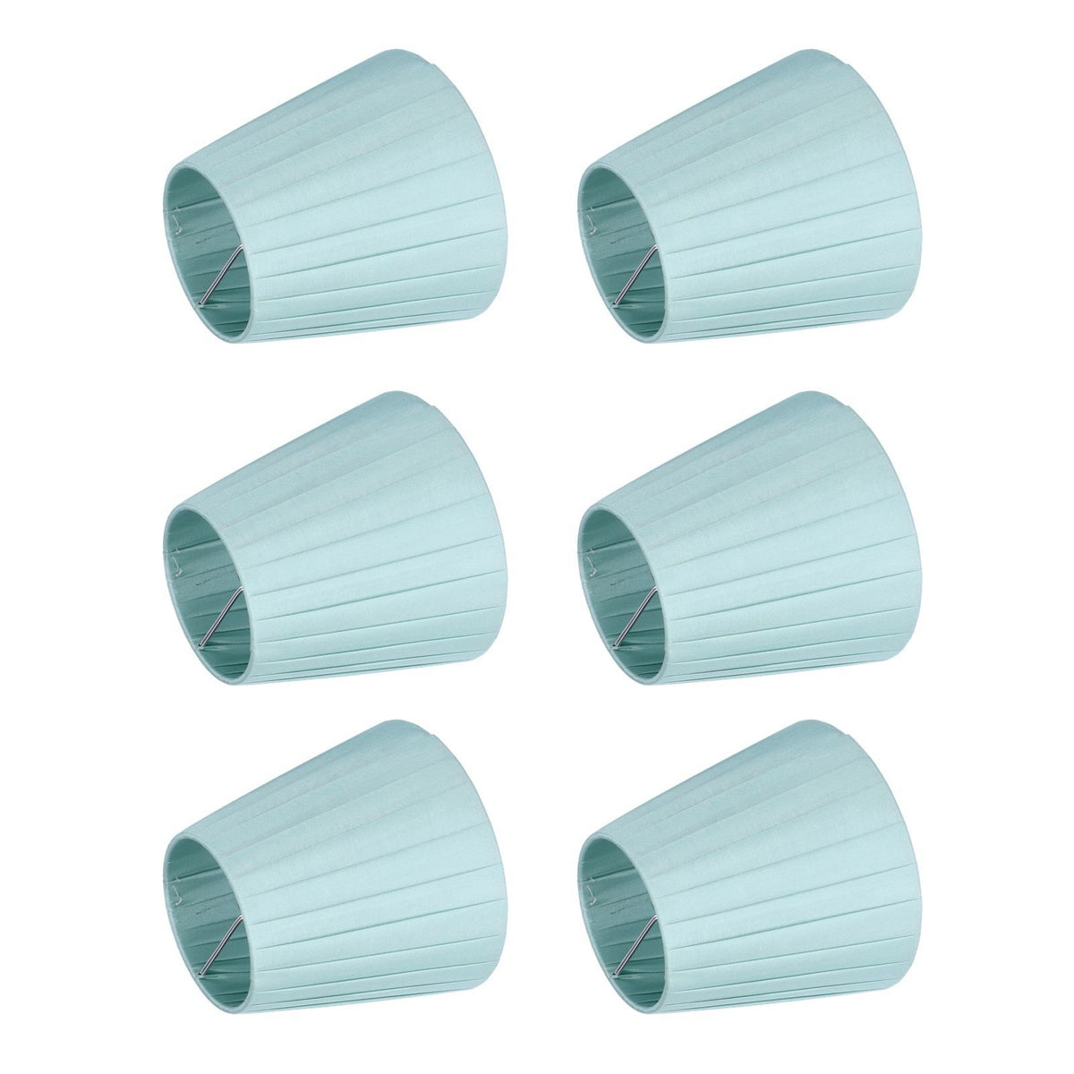 6Pcs Fabric Lampshade Chandelier Shade Wall Light Cover Clamp Mount for Small A B C F P Bulb