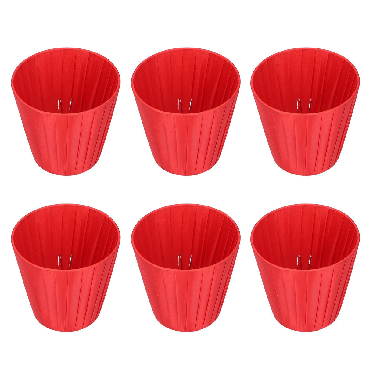 6Pcs Lampshade Modern Fabric Table Lamp Cover for Crystal Chandelier Wall Light Red