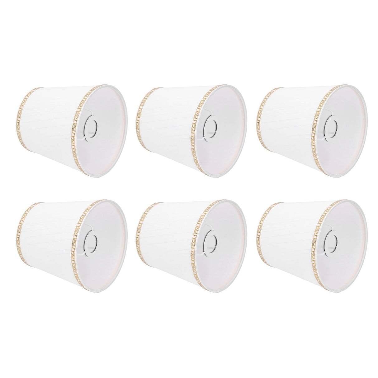 6Pcs European Style Lampshade Cover for Chandelier Wall Light W/E14 Interface Lamp Base Round Mouth Mount