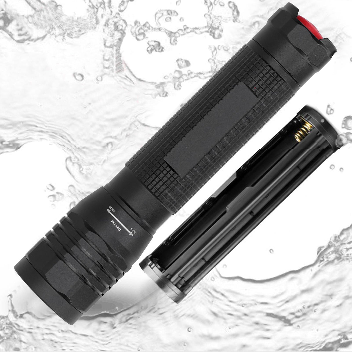 Bright P8 LED Flashlight Rotating Zoomable Torch Lamp IPX5 Waterproof for Outdoor Camping Hiking Emergency