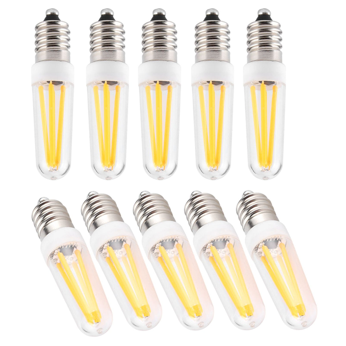 10Pcs 3W Small Bulb E14 Base Warm White Home Lighting Bulb for Chandelier Ceiling Light