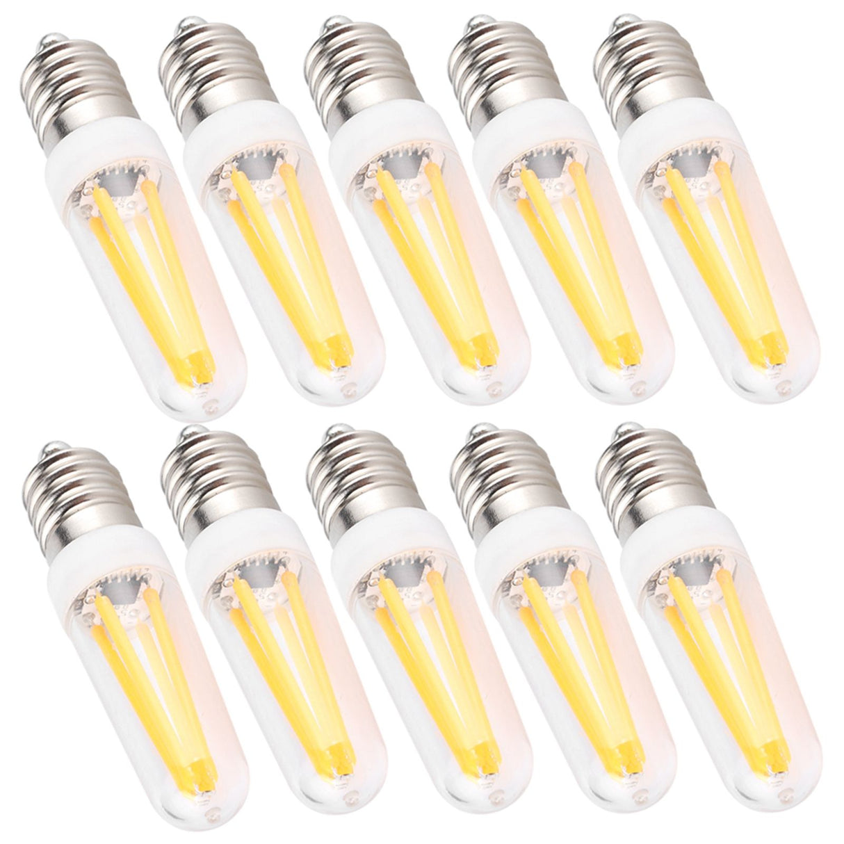 10Pcs 3W Small Bulb E14 Base Warm White Home Lighting Bulb for Chandelier Ceiling Light