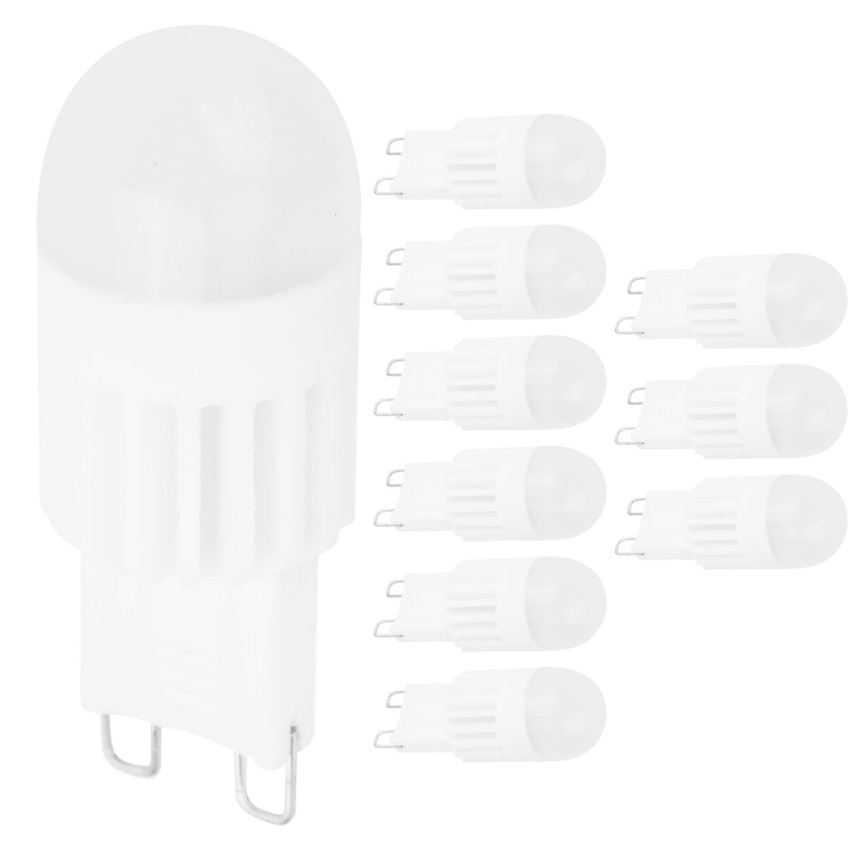 10Pcs G9 Bulbs 3W 5LED Bi Pin Light Source for Chandelier Ceiling Light Warm White 110V