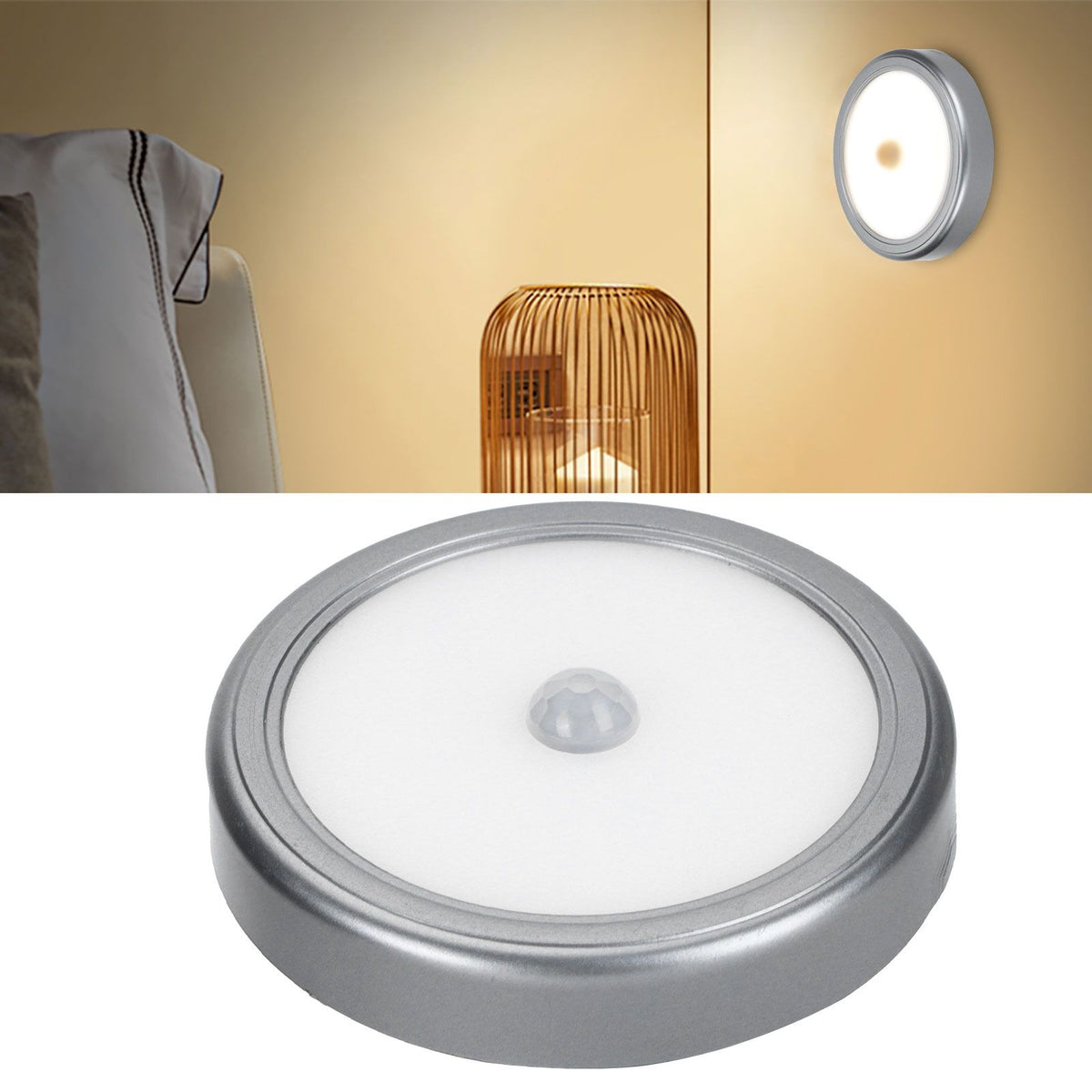 Body Induction Lamp Dimmable USB Rechargeable Night Light for Cabinet Closet Stairs Bedroom