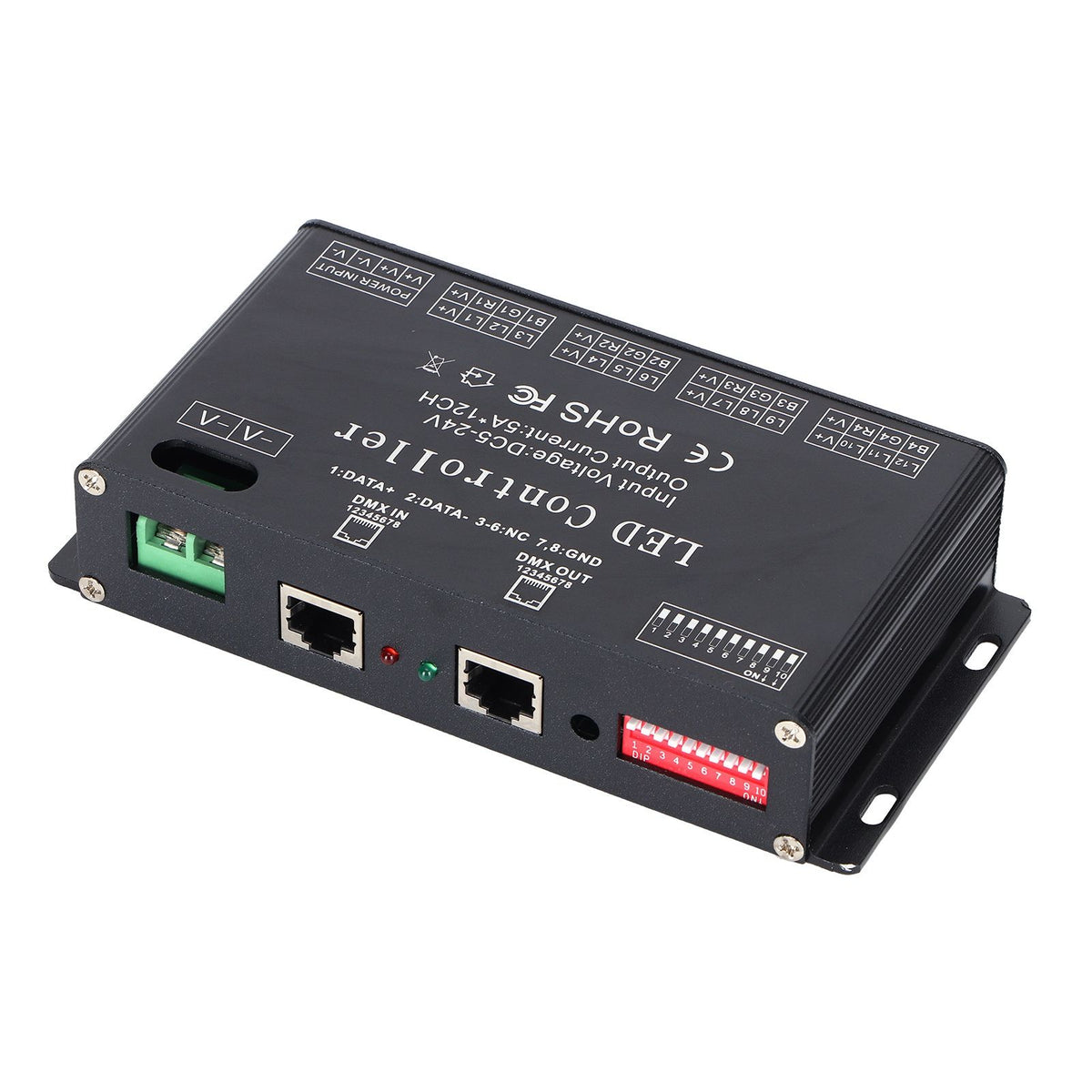 12 Channel DMX Constant Decoder RGB LED Light Strip Controller DMX512 Decoder DC5-24V