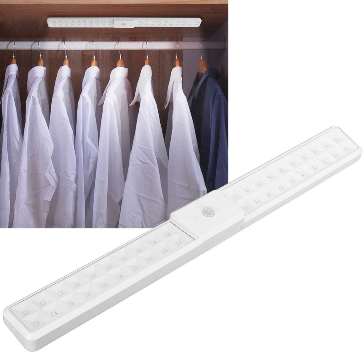 LED Motion Sensor Light Photosensitive Cabinet Lighting Infrared Induction Night Lamp White