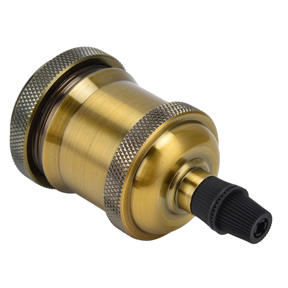 2PCS Vintage Lamp Socket Retro Aluminum Lamp Holder DIY Accessories for E26/27 Vintage BulbsYellow Bronze