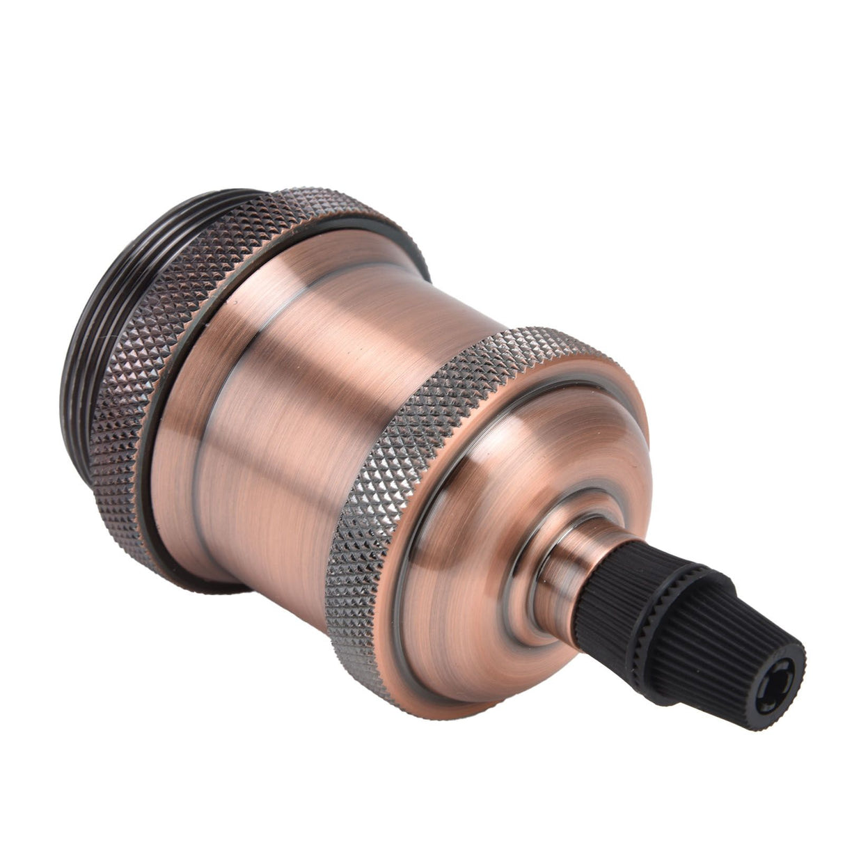 2PCS Vintage Lamp Socket Retro Aluminum Lamp Holder DIY Accessories for E26/27 Vintage BulbsRed Bronze
