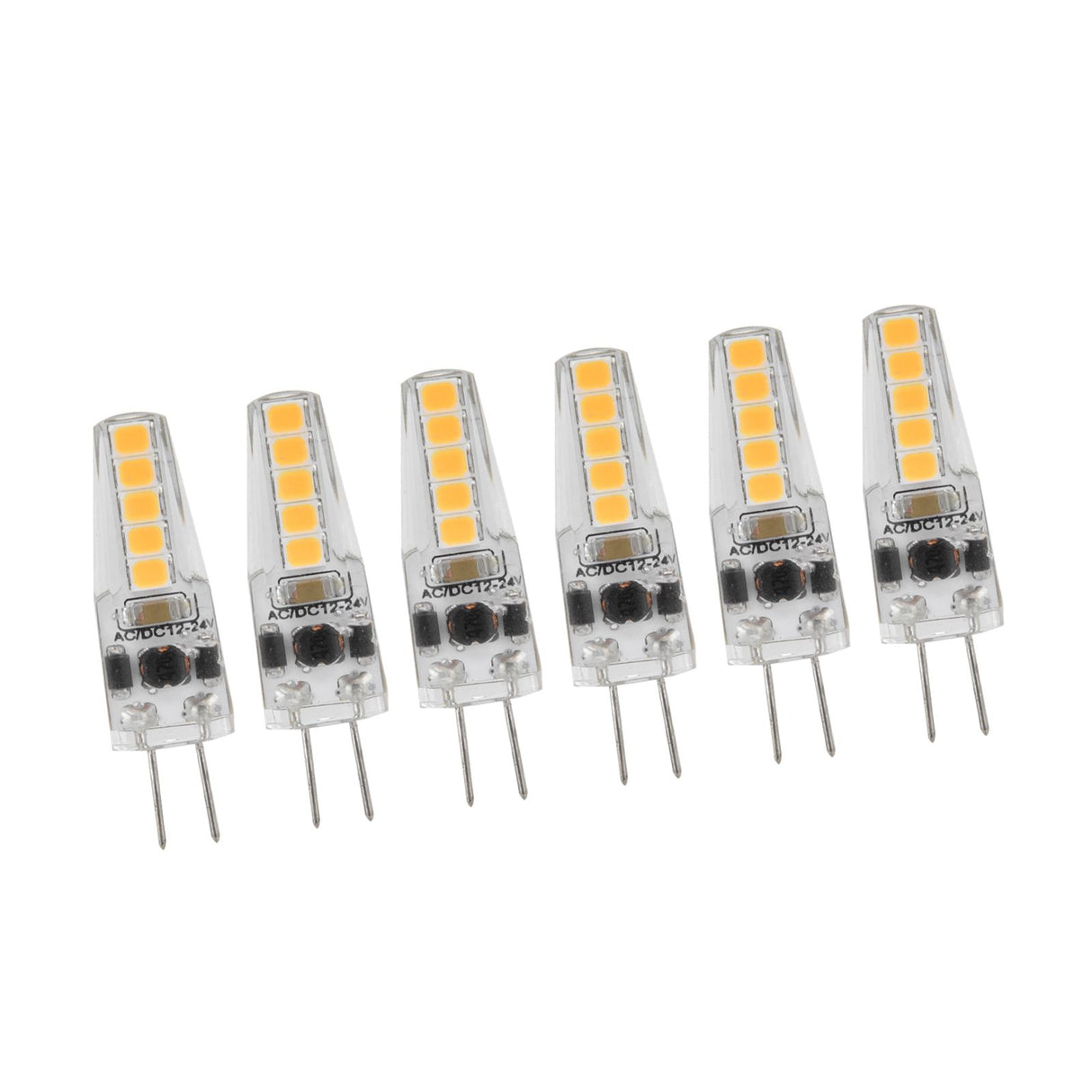 10pcs G4 LED Bulbs 2W Bi Pin Base Dimmable Bulbs for Chandelier Ceiling Lamp Table Lamp Warm White 3000K AC 12‑24V