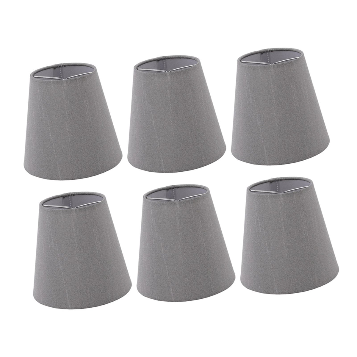 6 Pcs Cloth Lamp Shade Good Light Transmission E14 Candle Bulb Lamp Cover Classic Fabric Lampshade for Bedroom