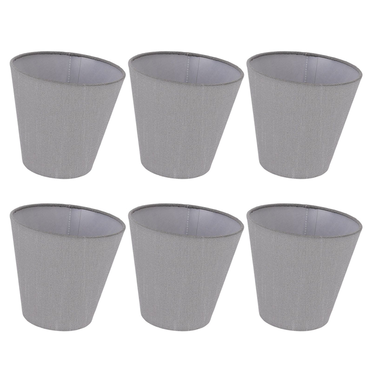 6 Pcs Cloth Lamp Shade Good Light Transmission E14 Candle Bulb Lamp Cover Classic Fabric Lampshade for Bedroom