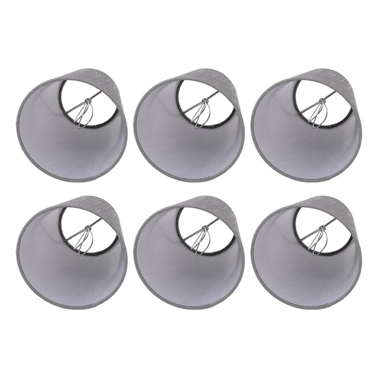6 Pcs Cloth Lamp Shade Good Light Transmission E14 Candle Bulb Lamp Cover Classic Fabric Lampshade for Bedroom