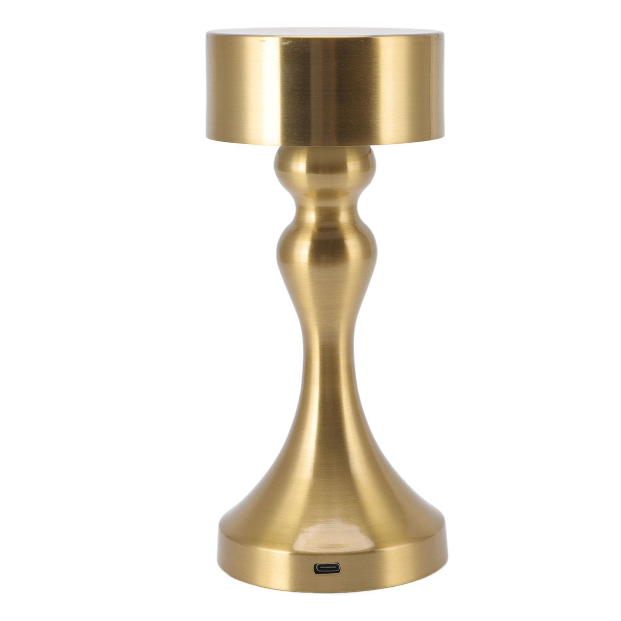 LED Table Lamp Rechargeable Battery Gold High Brightness Electroplating Drawing Process Impact Resistance Night Light B744