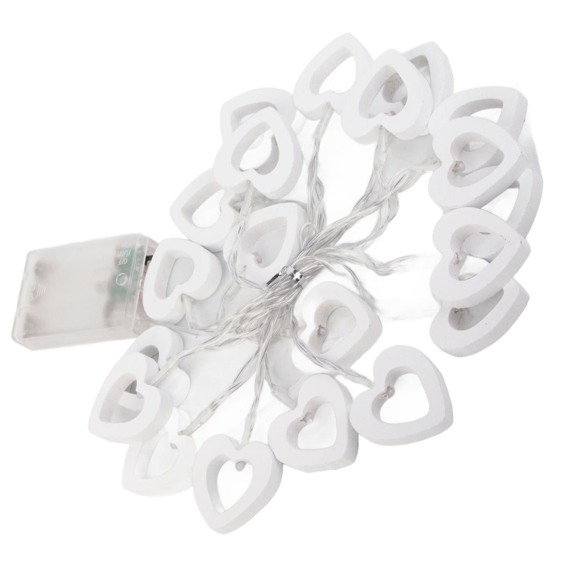 LED String Lights Heart Shaped Fairy String Lights Battery Powered for Garden Holiday Wedding Birthday Party 3 Meter 20LED