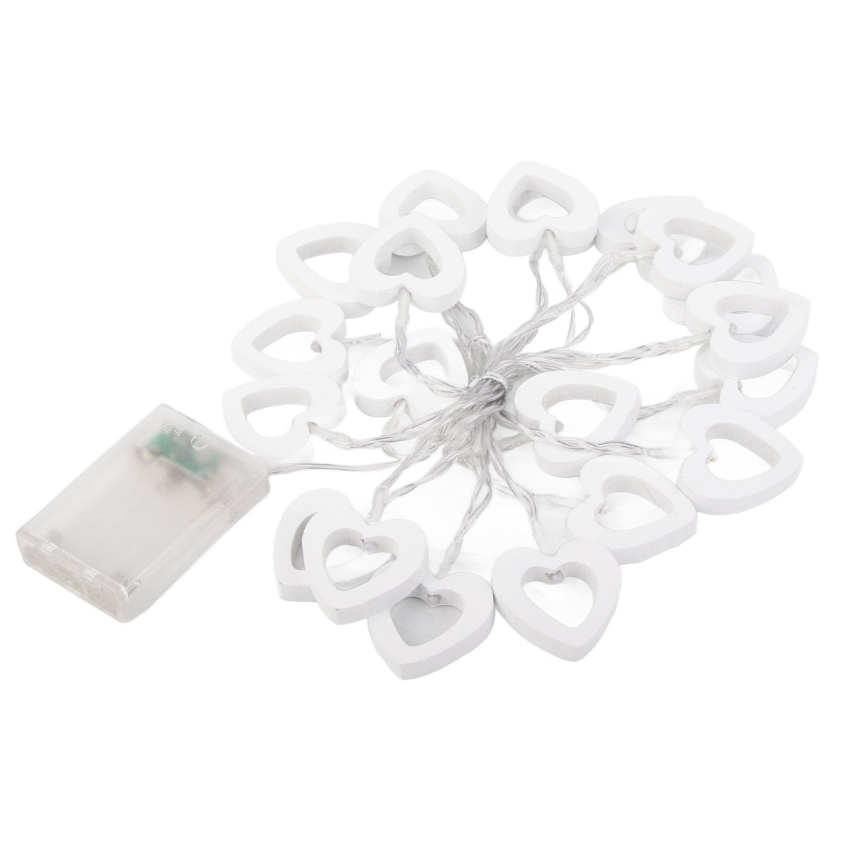 LED String Lights Heart Shaped Fairy String Lights Battery Powered for Garden Holiday Wedding Birthday Party 3 Meter 20LED