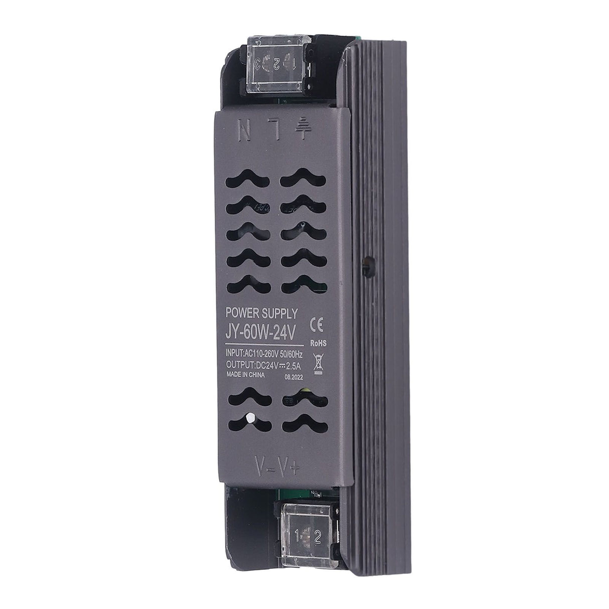 24V Power Supply 60W DC24V IP20 AC110 to 260V to 24V Copper Aluminum Alloy Hollow Design LED Transformer
