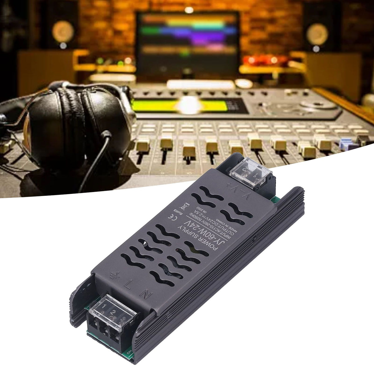 24V Power Supply 60W DC24V IP20 AC110 to 260V to 24V Copper Aluminum Alloy Hollow Design LED Transformer