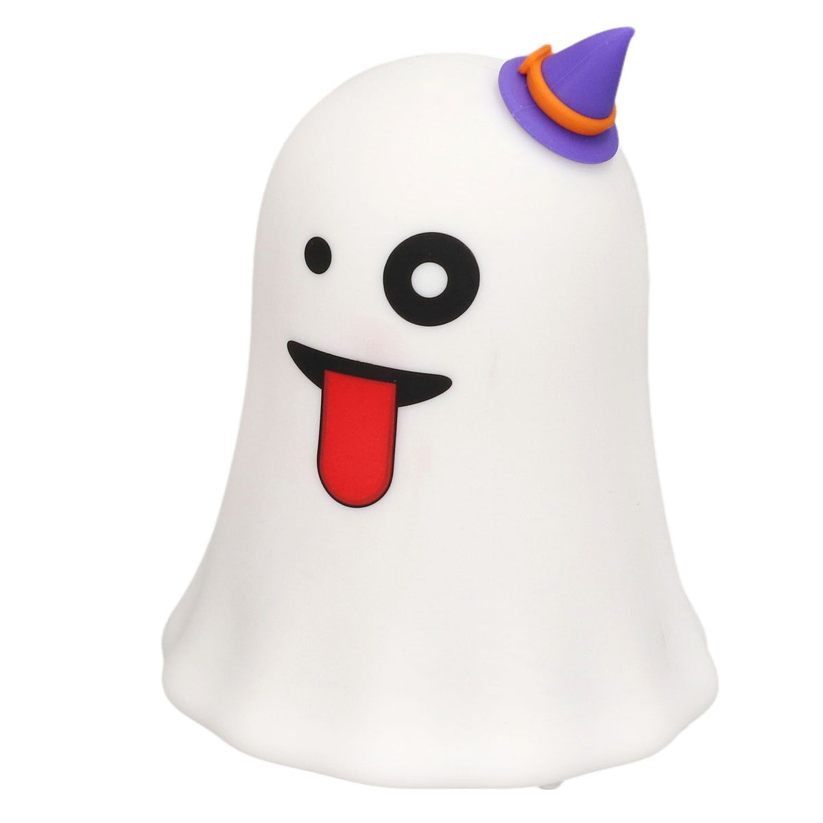 LED Cute Night Lamp Ghost Shaped 7 Colors Light USB Charging Silicone and ABS Bed Light for Kids Bedroom Halloween