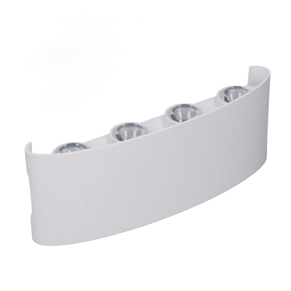 LED Wall Lamp Decorative White Housing White Lighting Indoor Wall Light for Hotel Garden Bedroom 90‑265V 8W
