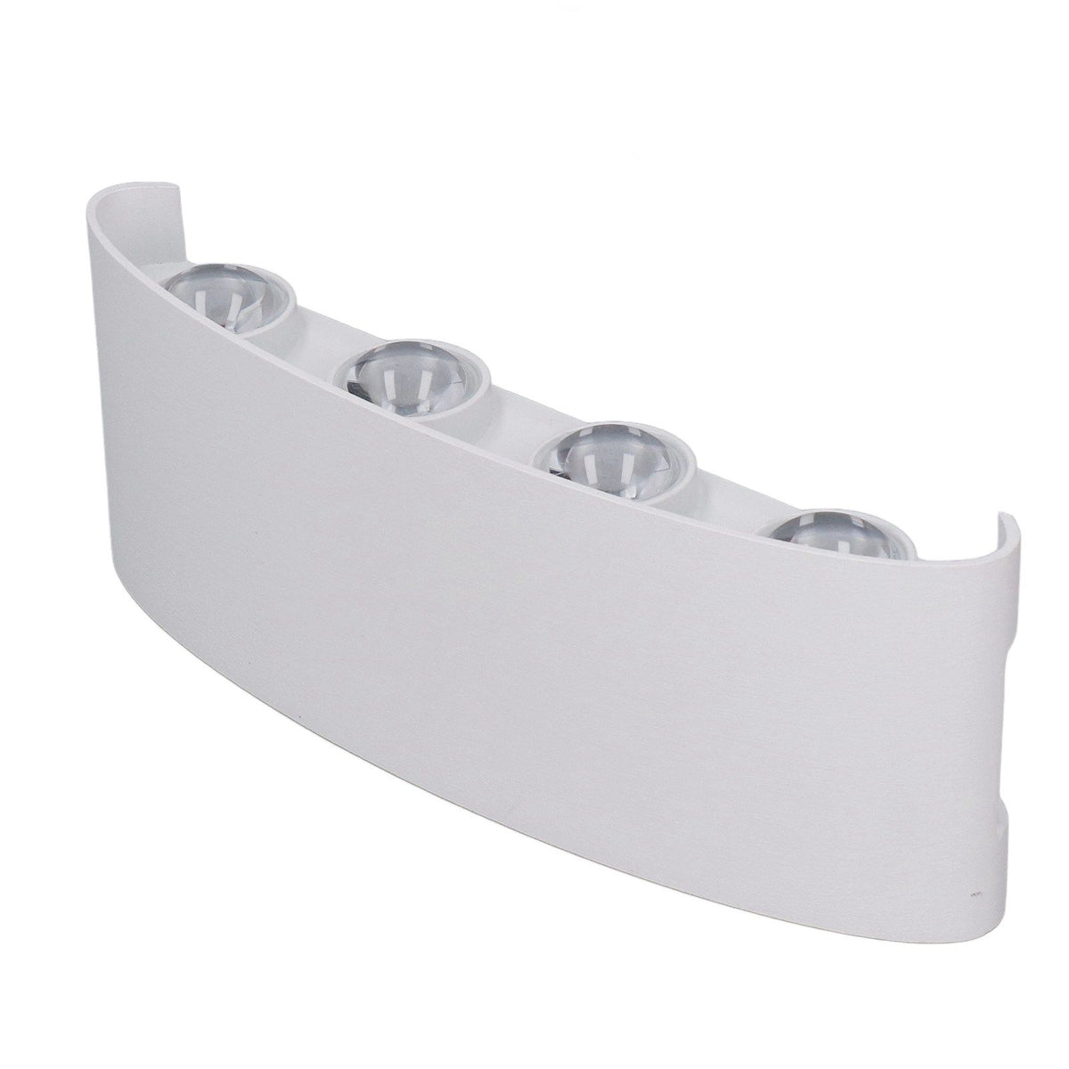 LED Wall Lamp Decorative White Housing White Lighting Indoor Wall Light for Hotel Garden Bedroom 90‑265V 8W