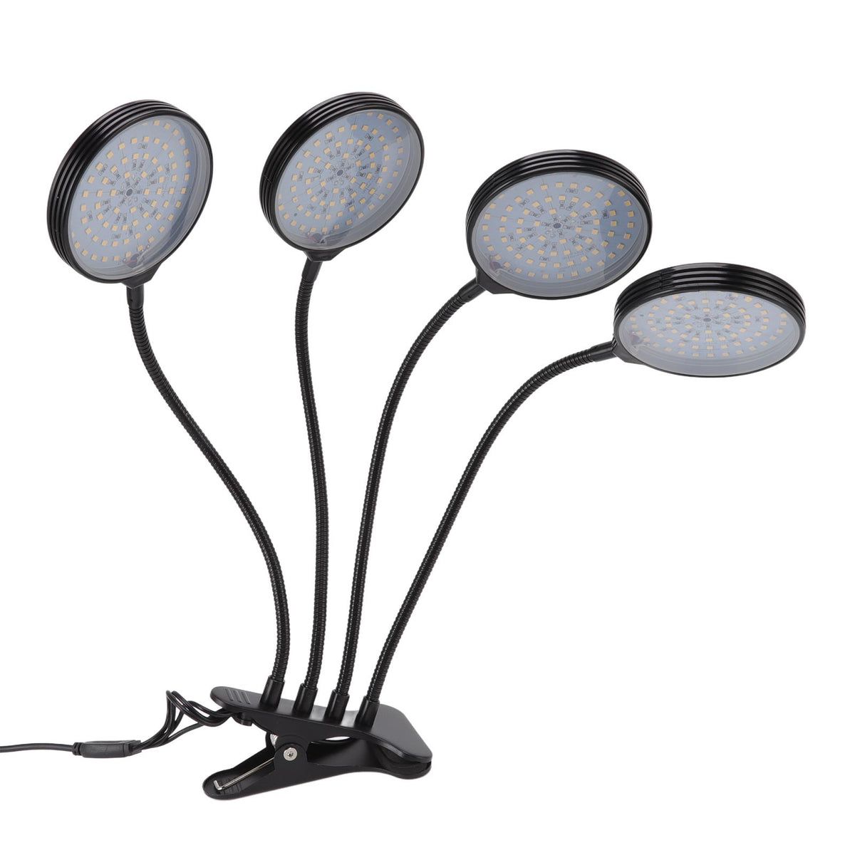 60W 4 Head LED Plant Growing Lights USB Power Supply Clip On Grow Lamp with 5 Dimmable Light Modes for Indoor Plants