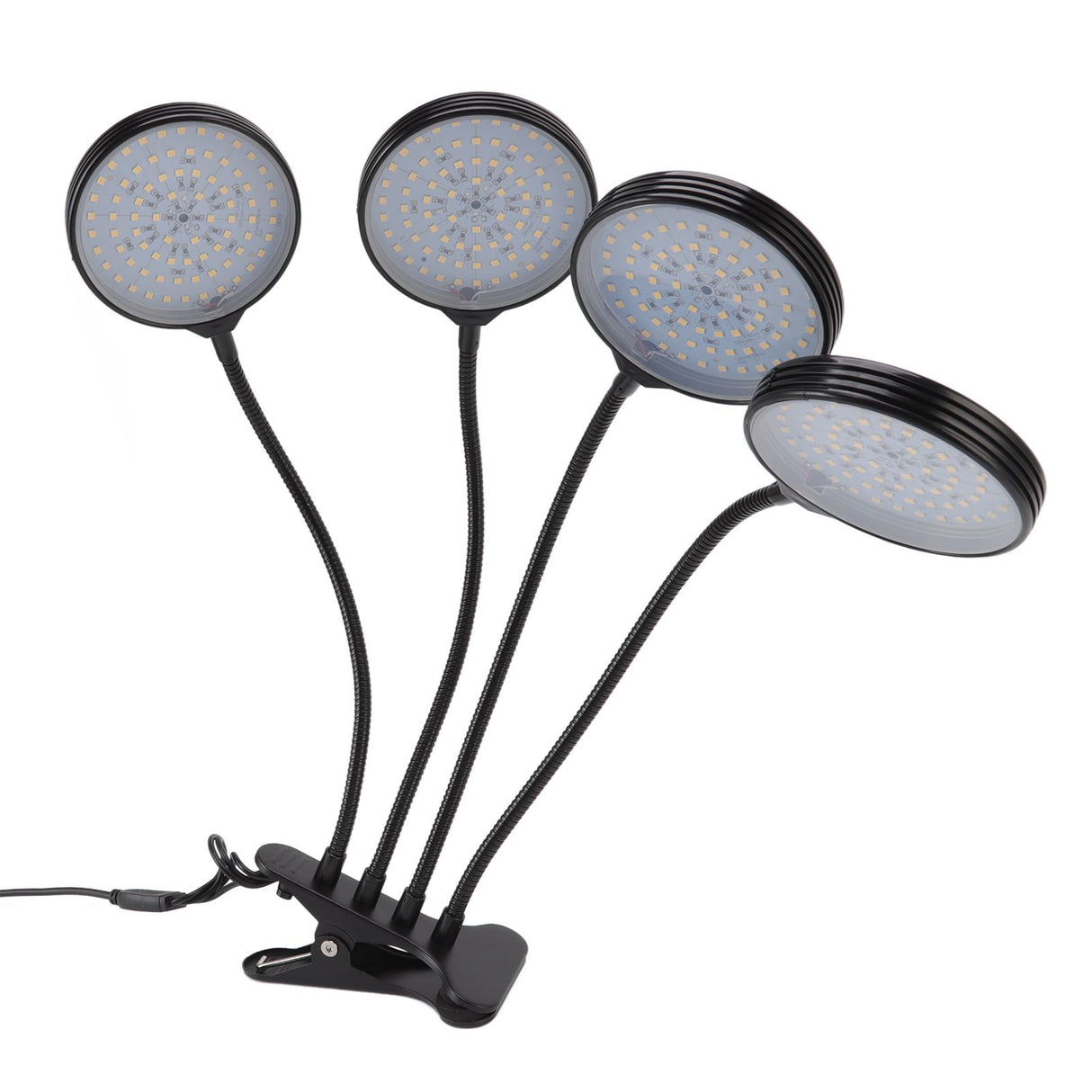 60W 4 Head LED Plant Growing Lights USB Power Supply Clip On Grow Lamp with 5 Dimmable Light Modes for Indoor Plants