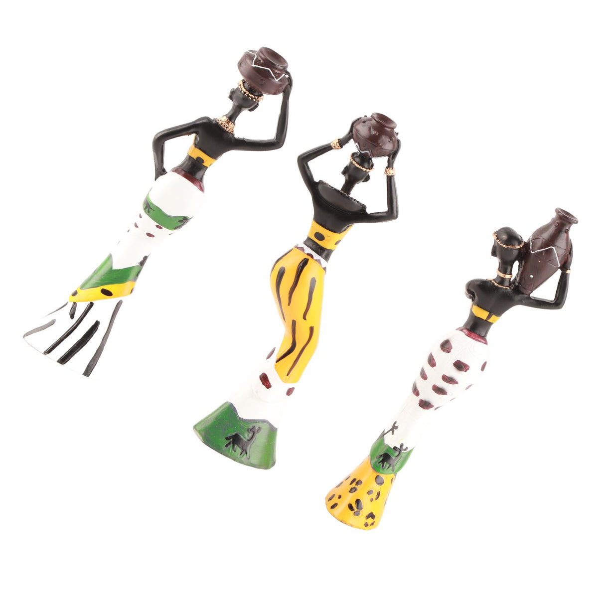 African Sculpture Women Figure Resin Statue Home Figurines Dolls Ornaments for Desktop Decoration