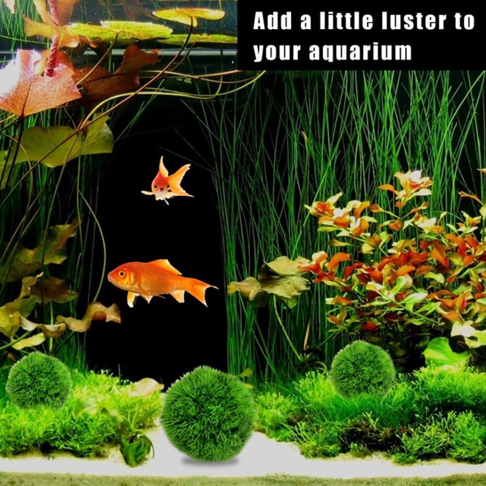Artificial Aquarium Plants Green Seaweed Balls Simulation Seaweed Landscape Water Weeds Ornament for Fish Tank Decoration