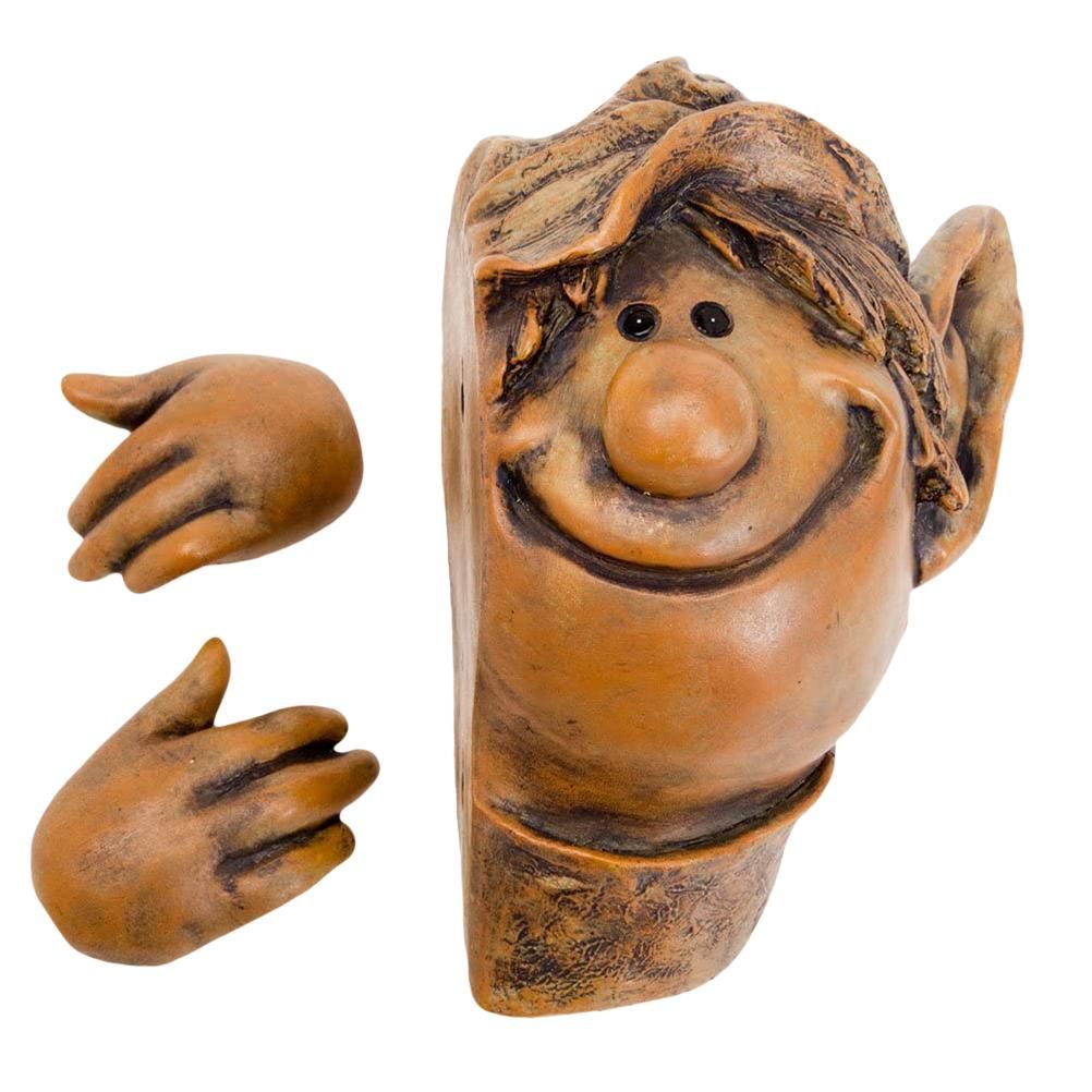 Garden Elf Tree Hugger Polyresin Tree Sculpture Garden Peeker Yard Art for Home Decoration