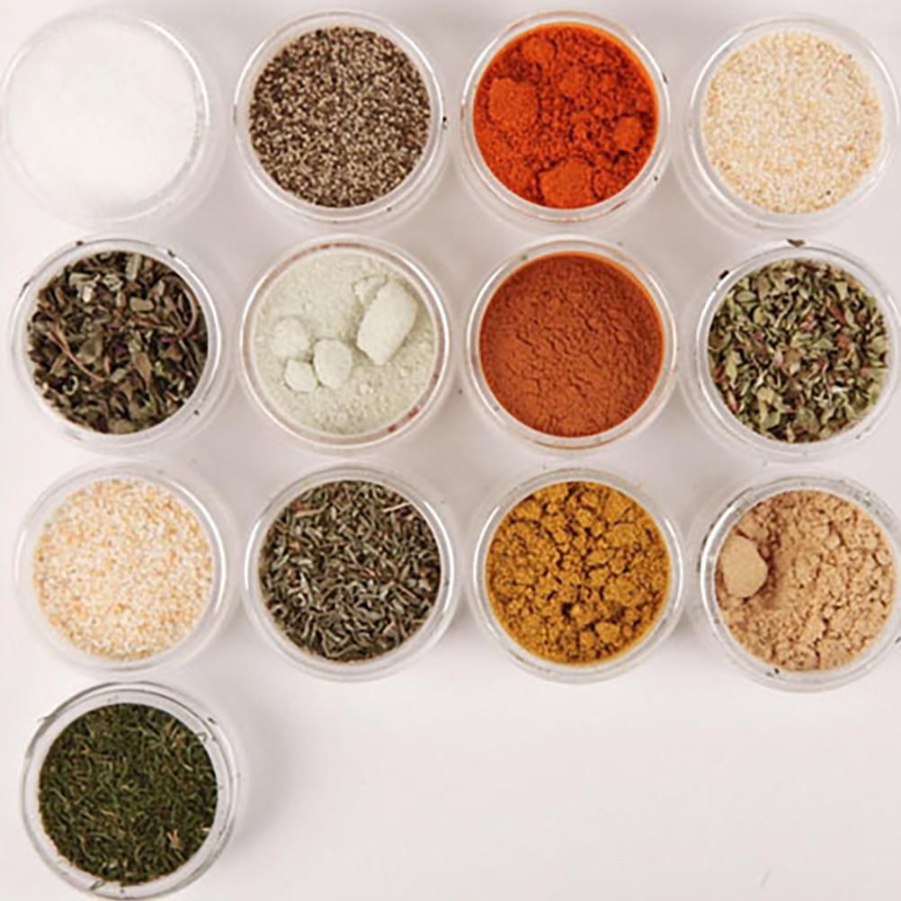 6PCS Spice Storage Boxes Stackable Spice Tower Racks Transparent Seasoning Cans Kitchen Tools