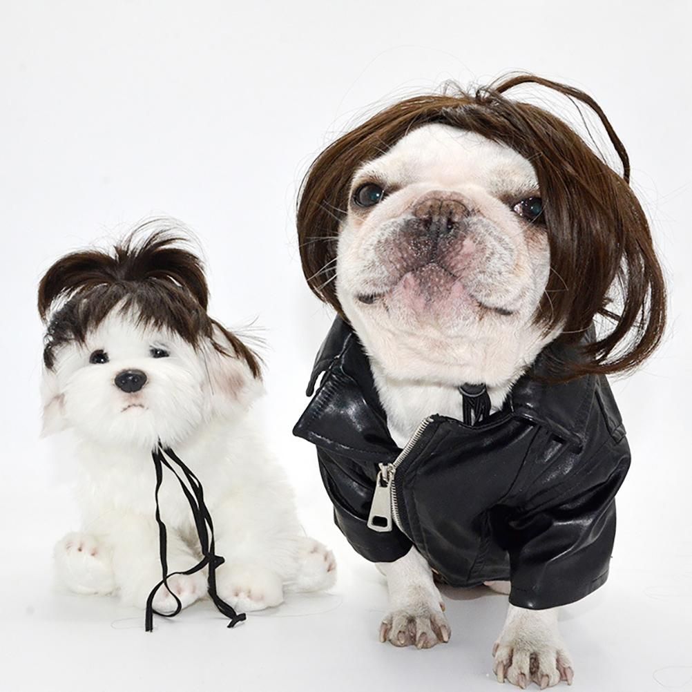 Dog Wig Pet Costumes Pet Headwear Hair Costumes for Festival Cosplay Party