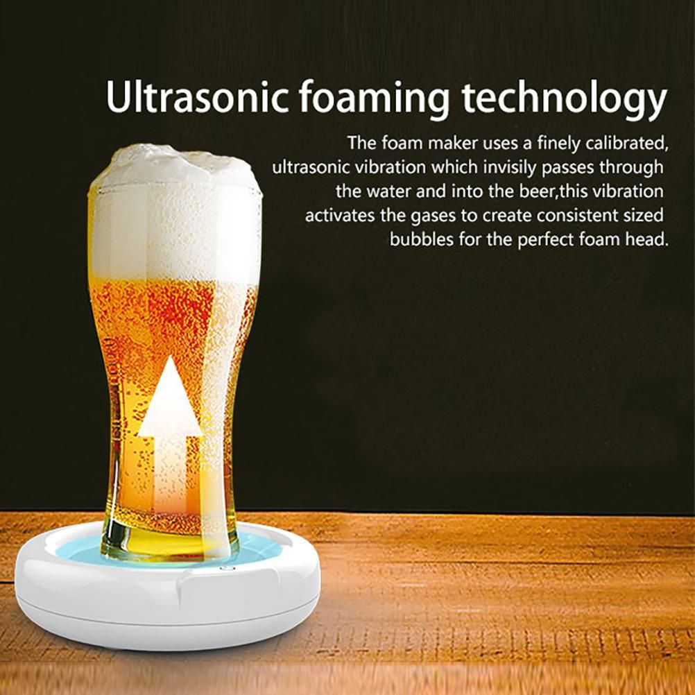 Beer Frother Ultrasonic Beer Foamer Beer Foam Maker for Family Parties Bars