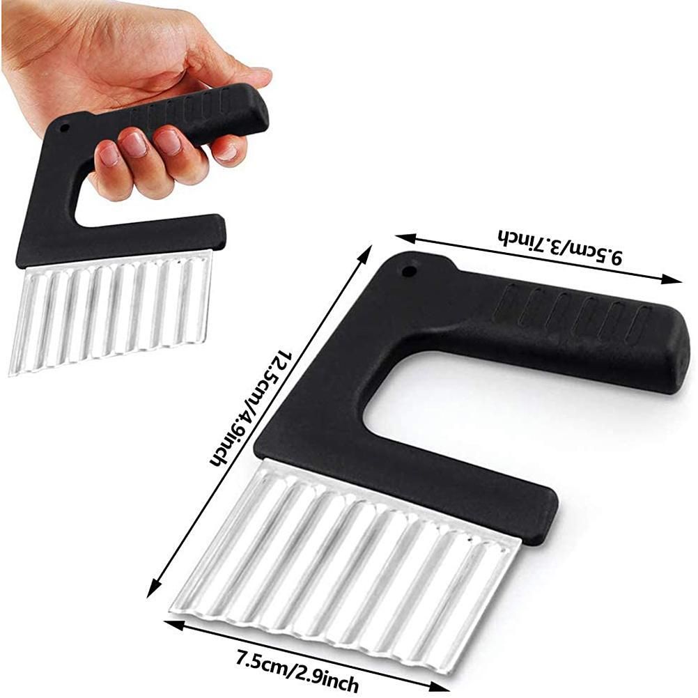 Chips Wave Cutter Stainless Steel Potato Cutter Fruit Vegetable Salad Cutter Tool for Vegetables Potatoes Onions