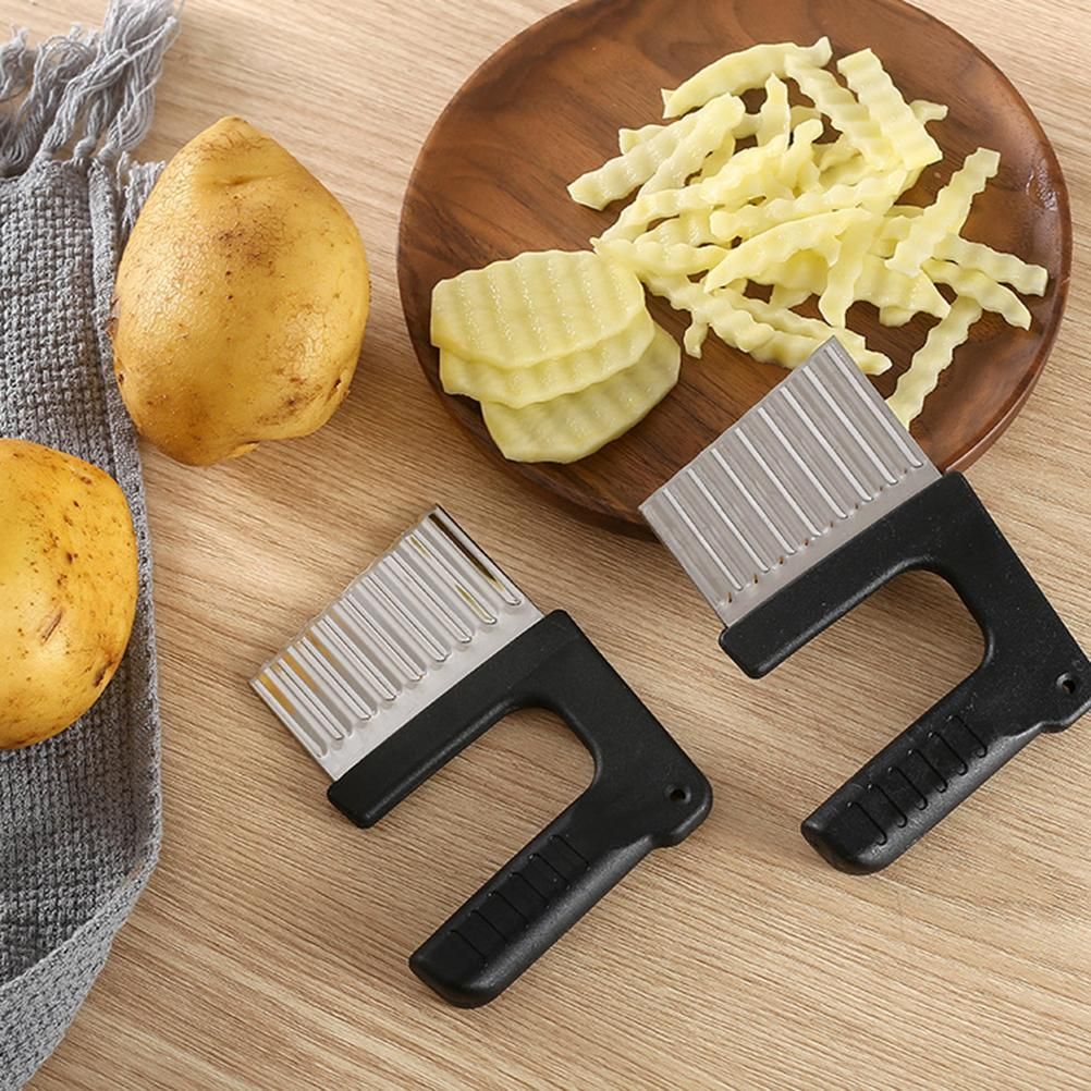 Chips Wave Cutter Stainless Steel Potato Cutter Fruit Vegetable Salad Cutter Tool for Vegetables Potatoes Onions