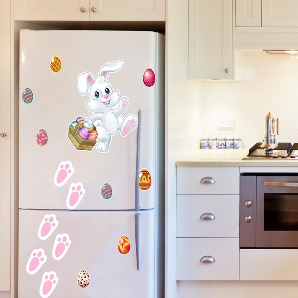 15 Pieces Easter Bunny Refrigerator Magnets Fridge Magnet Sticker Bunny Easter Egg Magnet Sticker Easter Home Kitchen Decoration