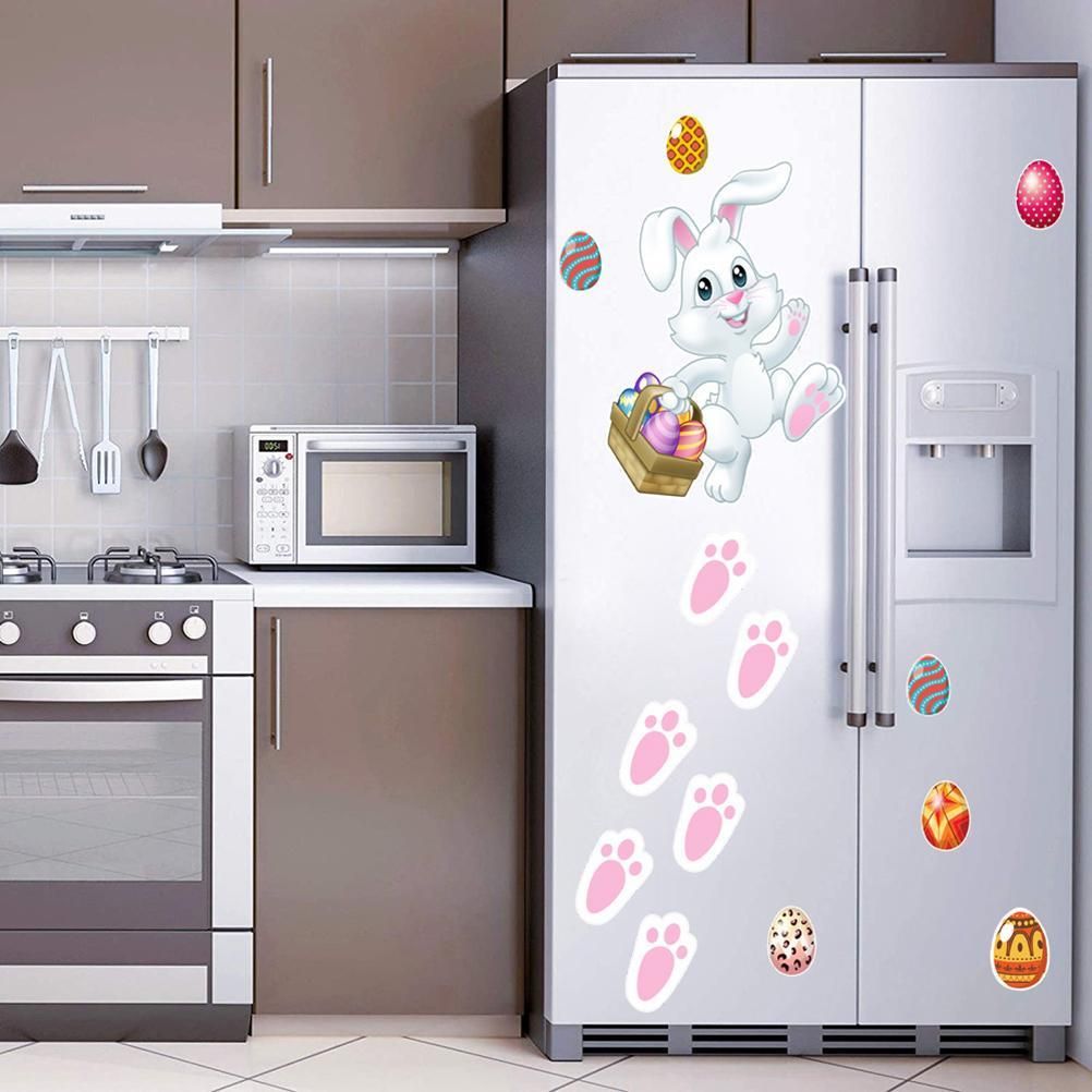 15 Pieces Easter Bunny Refrigerator Magnets Fridge Magnet Sticker Bunny Easter Egg Magnet Sticker Easter Home Kitchen Decoration
