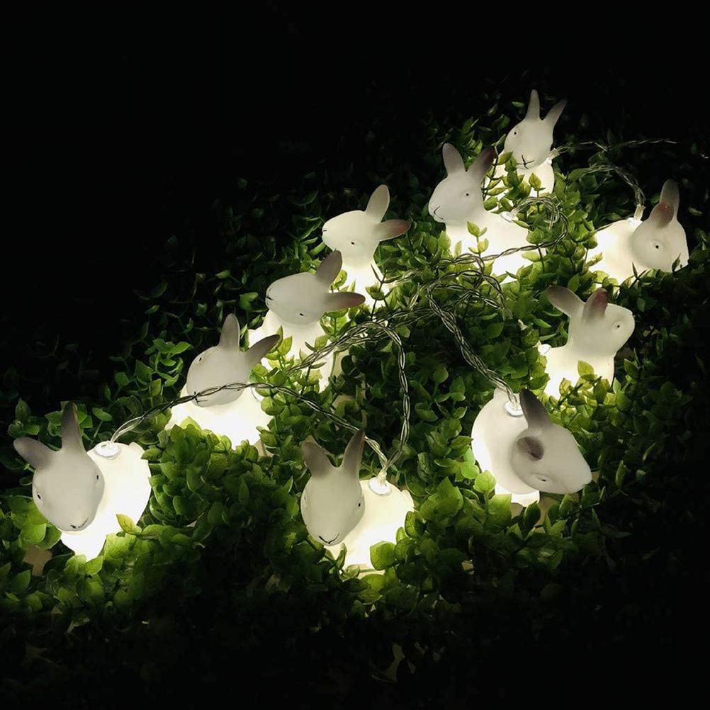 1.5m Easter Rabbit String Light 10 LED Lamp Easter Bunny Decorative Light Easter Decoration Happy Easter Decor