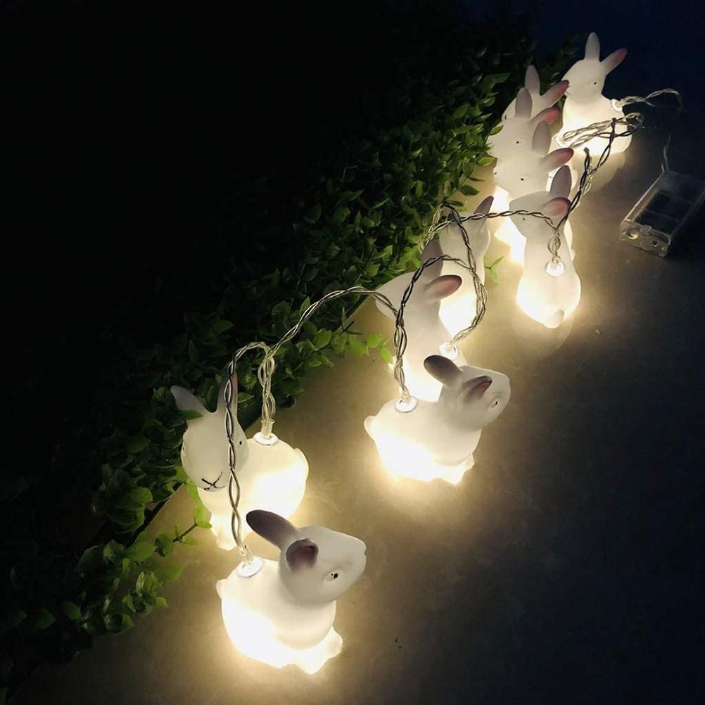 1.5m Easter Rabbit String Light 10 LED Lamp Easter Bunny Decorative Light Easter Decoration Happy Easter Decor
