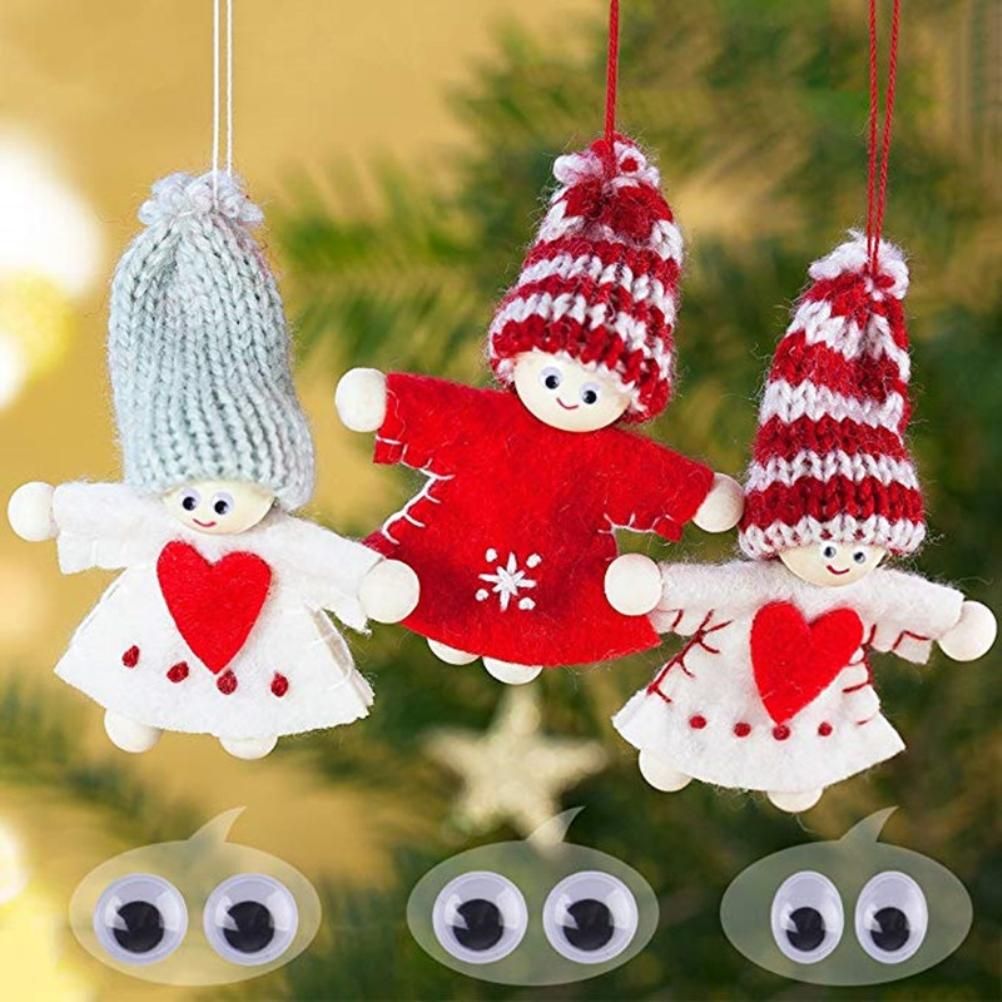 500 Pieces Plastic Doll Eyes Stickers Round Wiggle Eyes Self Adhesive Googly Eyes for Scrapbooking DIY Crafts Doll Supplies