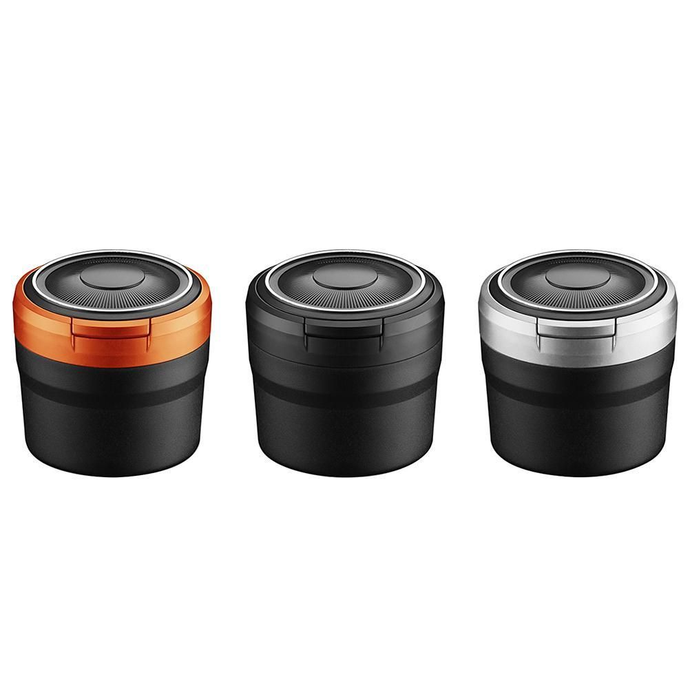 Car Ashtrays with Lid and LED Light Portable Ashtray for Car Mini Car Trash Can Waterproof for Outdoor Travel Home Use