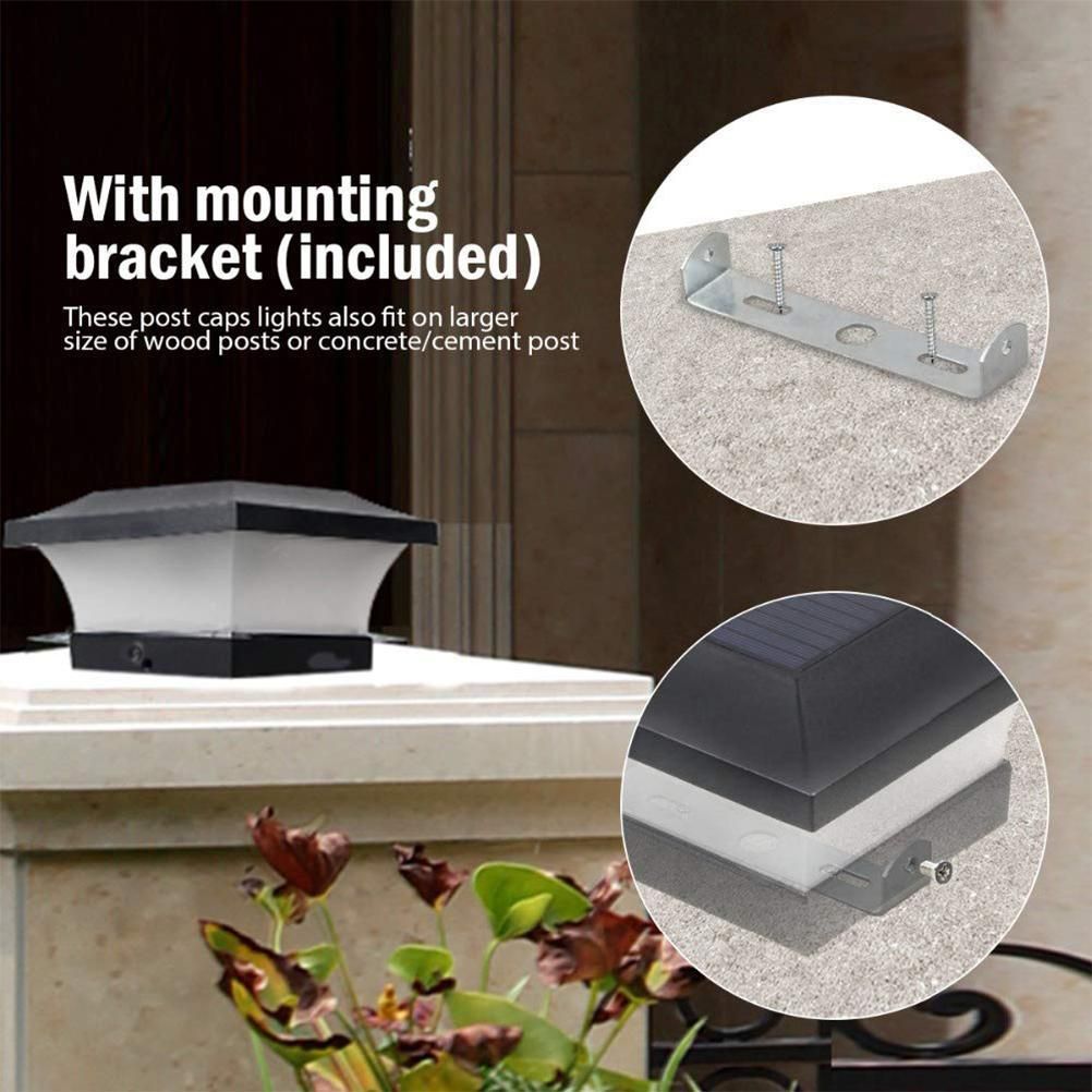 Solar Column Headlight IP65 Waterproof Outdoor Wall Light Fence Light Coffee Garden Light for Household Public Garden Courtyard