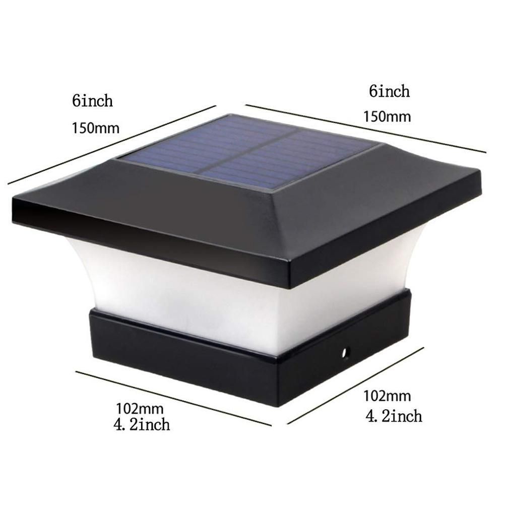 Solar Column Headlight IP65 Waterproof Outdoor Wall Light Fence Light Coffee Garden Light for Household Public Garden Courtyard