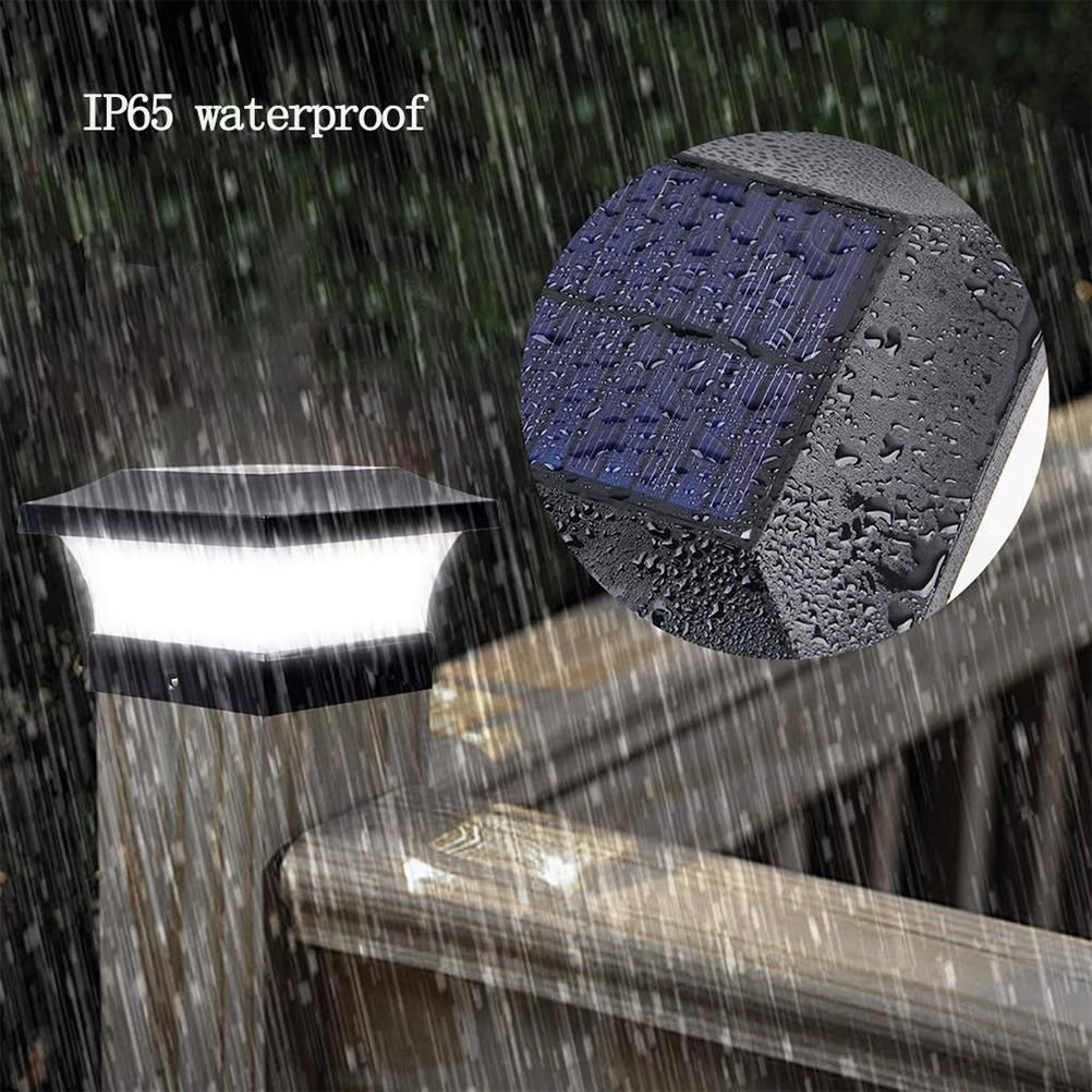 Solar Column Headlight IP65 Waterproof Outdoor Wall Light Fence Light Coffee Garden Light for Household Public Garden Courtyard