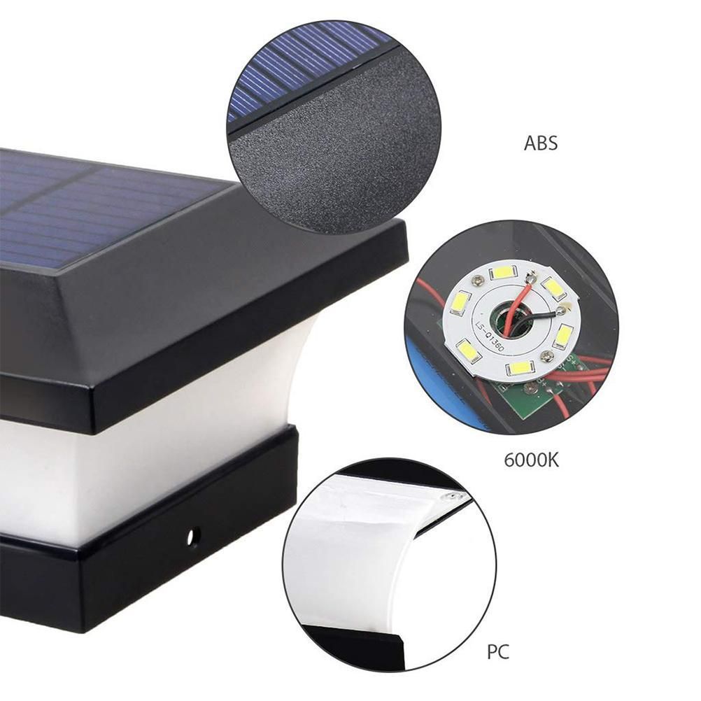 Solar Column Headlight IP65 Waterproof Outdoor Wall Light Fence Light Coffee Garden Light for Household Public Garden Courtyard