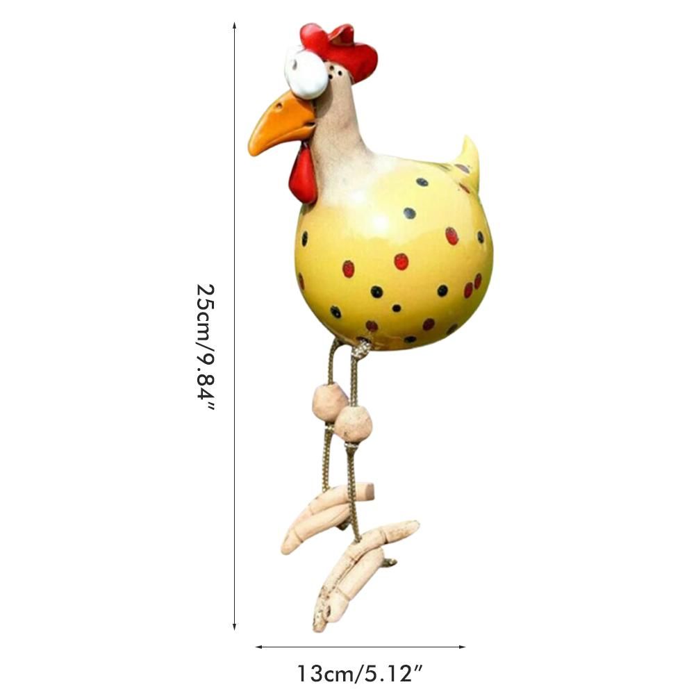 Garden Decoration Ceramic Chicken Hilde Decoration Animal Figurine Ornament for Home Decorative Craft