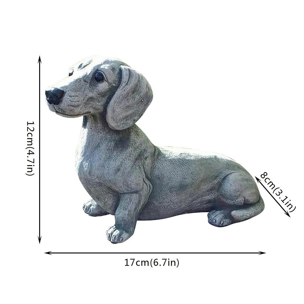 Garden Dog Statue Ornament Realistic Resin Animal Sculpture for Outdoor Decoration Dog Lover Gift