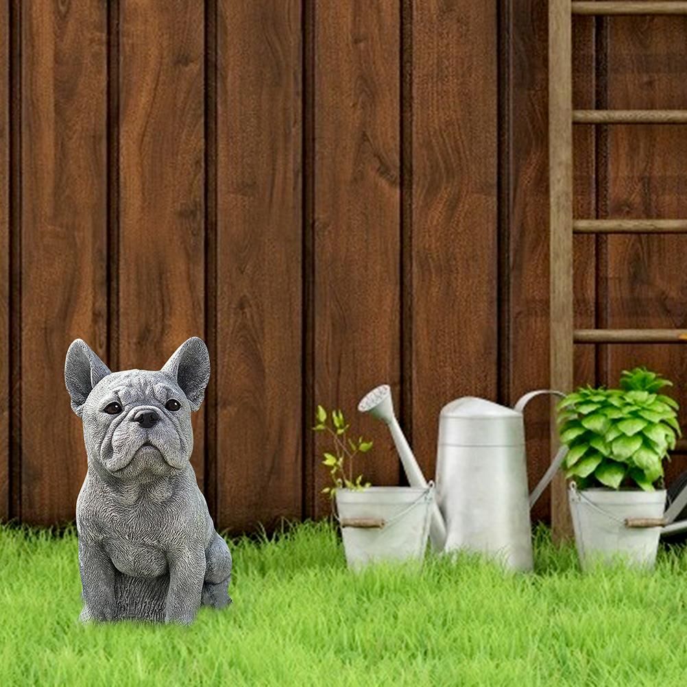 Garden Dog Statue Ornament Realistic Resin Animal Sculpture for Outdoor Decoration Dog Lover Gift